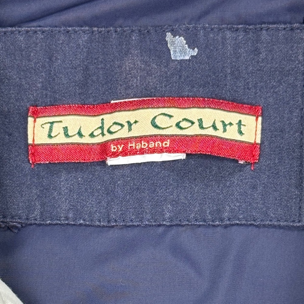 Vintage Tudor Court Haband Blue Zip Jacket Floral Embroidery XL - Picture 2 of 9